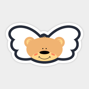 Teddy bear with Angel Wings Sticker